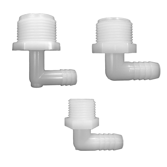 Nylon 1/2" Hose Tail Threaded Tank Connectors