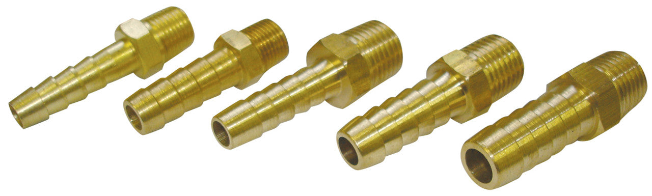 Hosetail 1/2in - 1/4in thread Brass