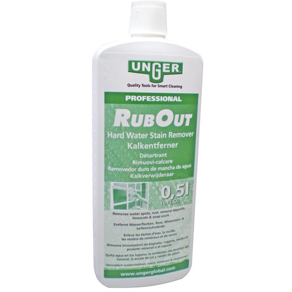 window cleaning  soap, unger rubout, hard stainer remover